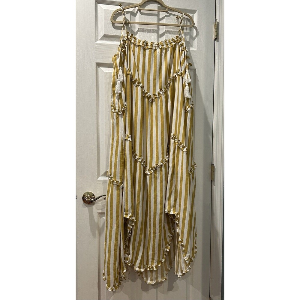 Listicle Yellow Stripe Boho Chic Sundress Size L